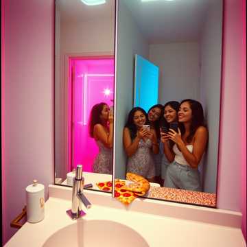 Getting ready for a big night out with best friends