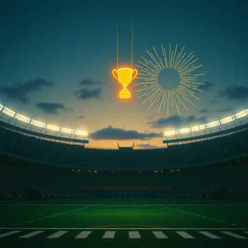 High energy music for a competitive sports highlight reel