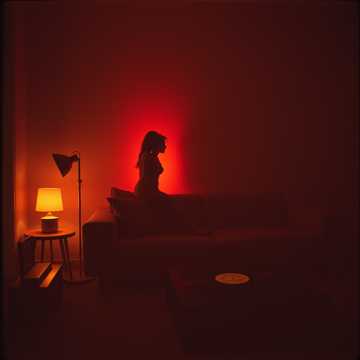 Grooving to a smooth beat while sipping wine at home